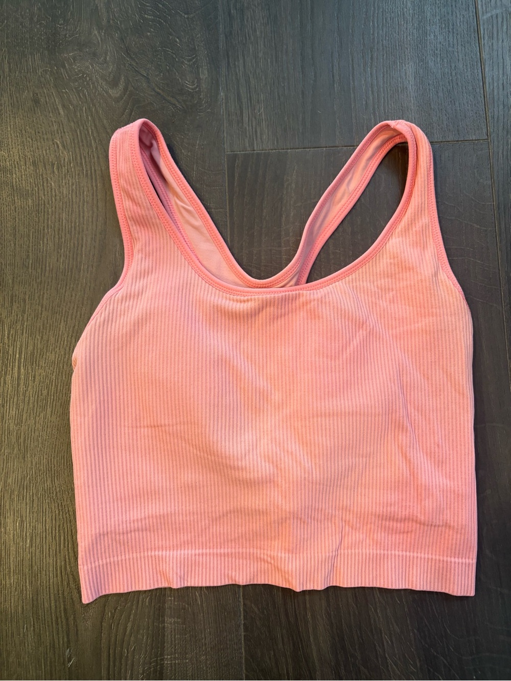 CALIA by Carrie Underwood Pink Ribbed Crop Tank